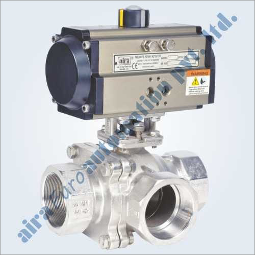 Pneumatic C Way 3 Way Floating Ball Valve