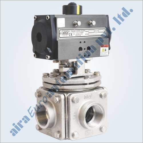 Pneumatic 3 Way - 4 Way - 5 Way Floating Ball Valve