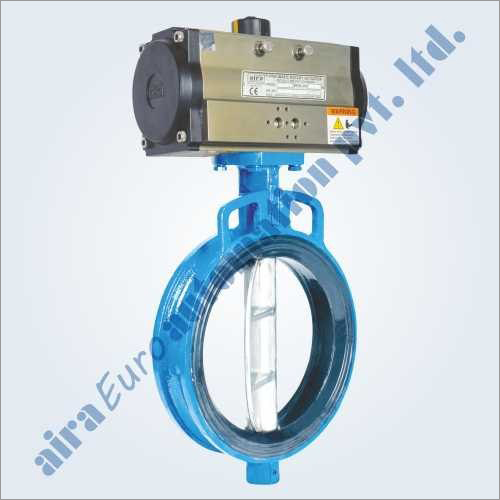 Pneumatic Rubber Lined Wafer Type Butterfly Valve