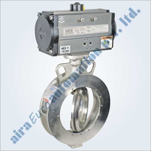 Pneumatic Double Eccentric Off Set Disc Wafer Type Butterfly Valve
