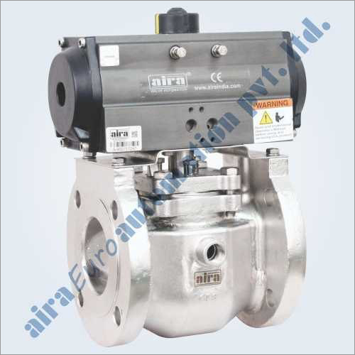 Pneumatic 2 Way Plug Valve Flanged Jacketed