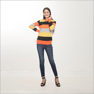 Ladies Multicolor Stripe Sweater Size: All