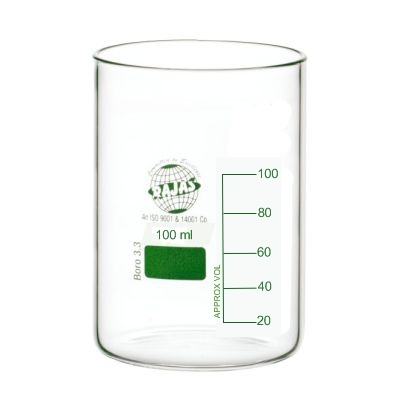 Beaker Low Form 100 Mm Without Spout Equipment Materials: Borosilicate 3.3