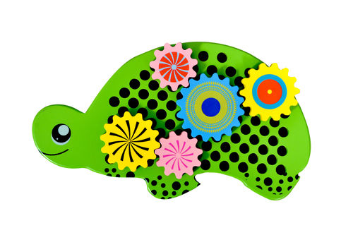 Kidken Tortoise Gear Toy / Wooden Gear Toy / Gear Mechanism Toy