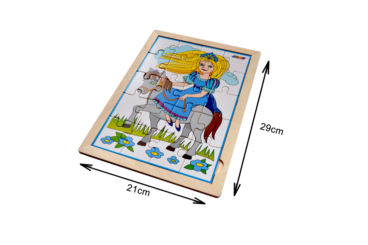 Kidken Princesses Jigsaw Puzzle with colouring sheet