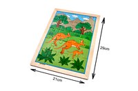 Kidken Kangaroo Family Jigsaw Puzzle with colouring sheet