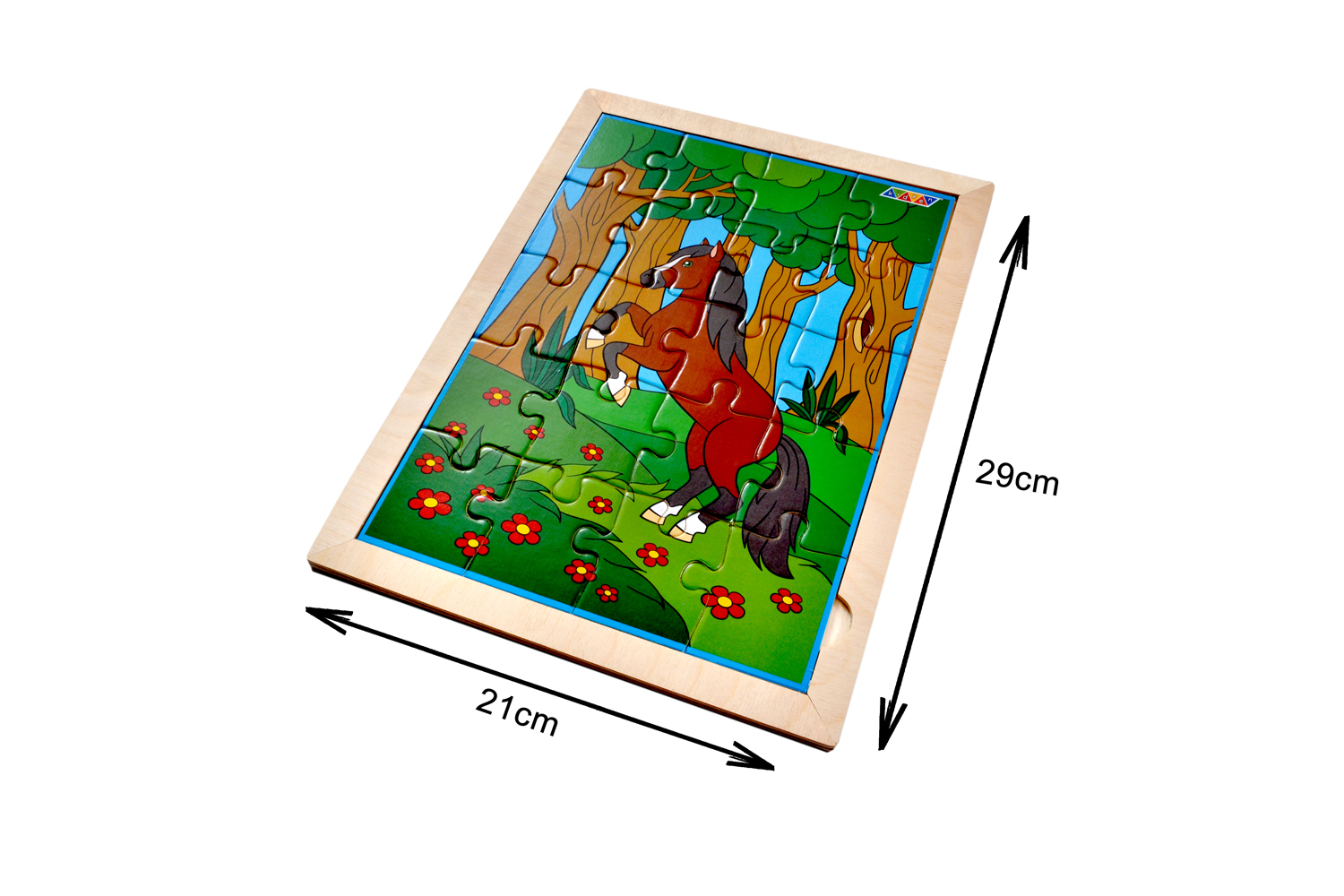 Kidken Horse Jigsaw Puzzle with colouring sheet