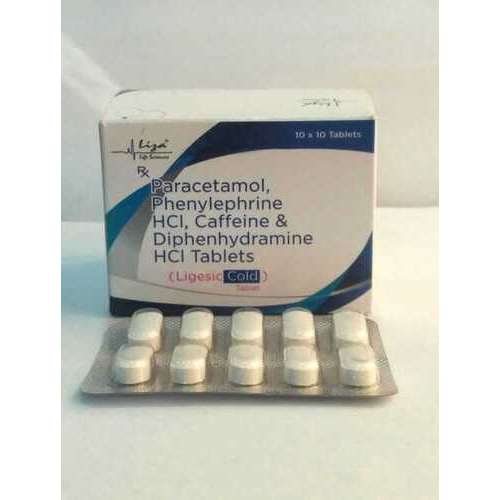 Paracetamol,Phenylephrine,Hydrochloride,Caffeine & Diphenhydramine,Hydrochloride tablets