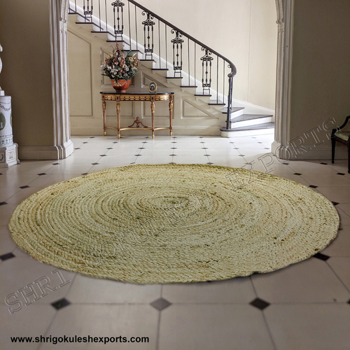 Indian Handmade Natural Braided Jute Carpets