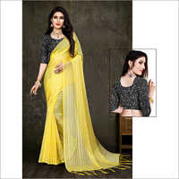 Ladies Yellow Designer Saree