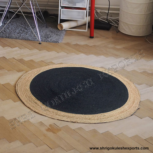 Modern Design Indian Handmade Braided Jute Carpets Back Material: Woven Back