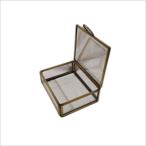 Yellow Decorative Clear Glass Box