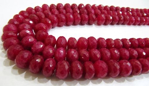 Natural Ruby Quartz Rondelle Faceted