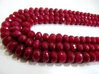 Natural Ruby Quartz Rondelle Faceted