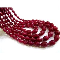 Genuine Ruby Corundum - 6x8mm To 9x13mm Briolette Faceted Tear Drop Beads, Top Quality Graduated Jewelry Making Supplies