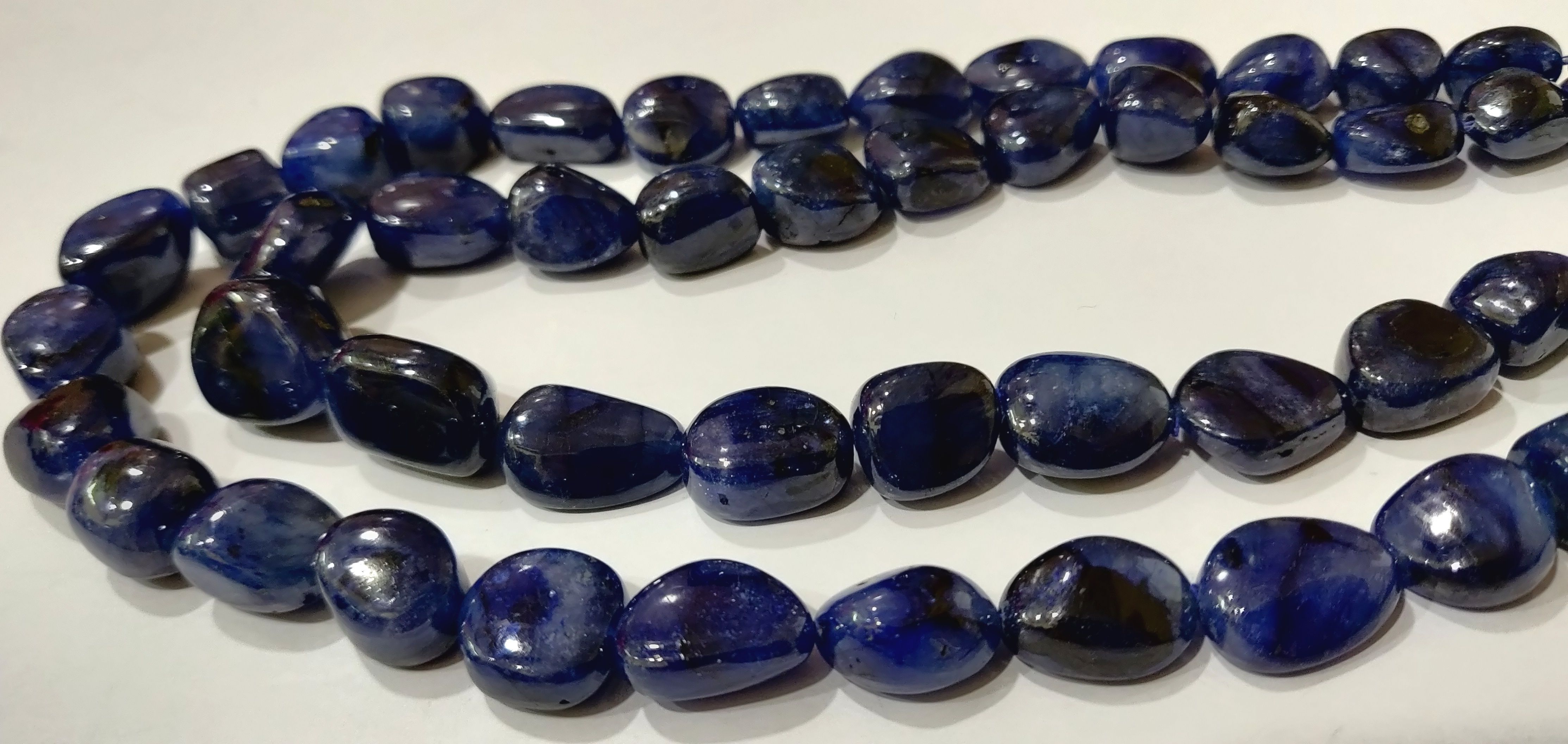 Natural Blue Sapphire Plain Smooth Nugget Tumbled Shape