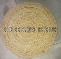 Indian Handmade Braided Jute Runner Carpet Back Material: Woven Back