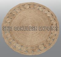 Indian Modern Design Handmade Braided Jute Carpets