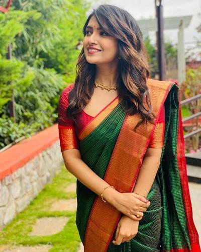 Multi Colour Ladies Check Saree