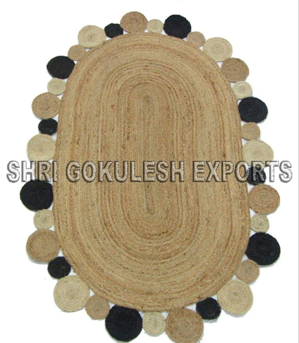 Elegant And Ethnic Design Handmade Jute Braided Carpets