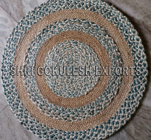 Indian Modern Antique Design Braided Jute Carpets