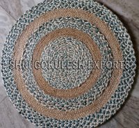 Indian Modern Antique Design Braided Jute Carpets
