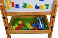 Kidken Wooden Easel Board for Kids | 2 in 1 Magnetic White & Black Easel Board | Height adjustable easel board for 4 to 12year kids