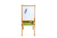 Kidken Wooden Easel Board for Kids | 2 in 1 Magnetic White & Black Easel Board | Height adjustable easel board for 4 to 12year kids