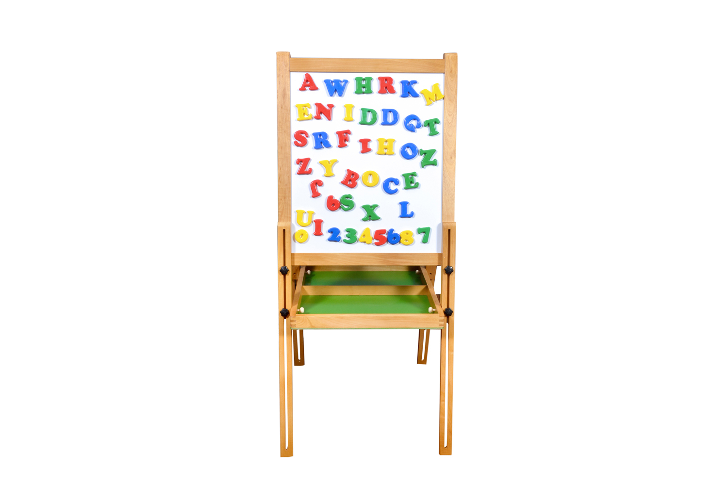 Kidken Wooden Easel Board for Kids | 2 in 1 Magnetic White & Black Easel Board | Height adjustable easel board for 4 to 12year kids