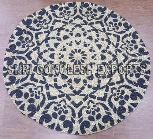 Indian Handmade 100% Pure Fabric Braided Jute Carpets