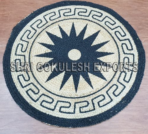 New Design Indian Handwoven Jute Braided Carpets