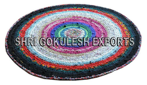 Indian Handmade 100% Pure Cotton Braided Carpets Back Material: Woven Back