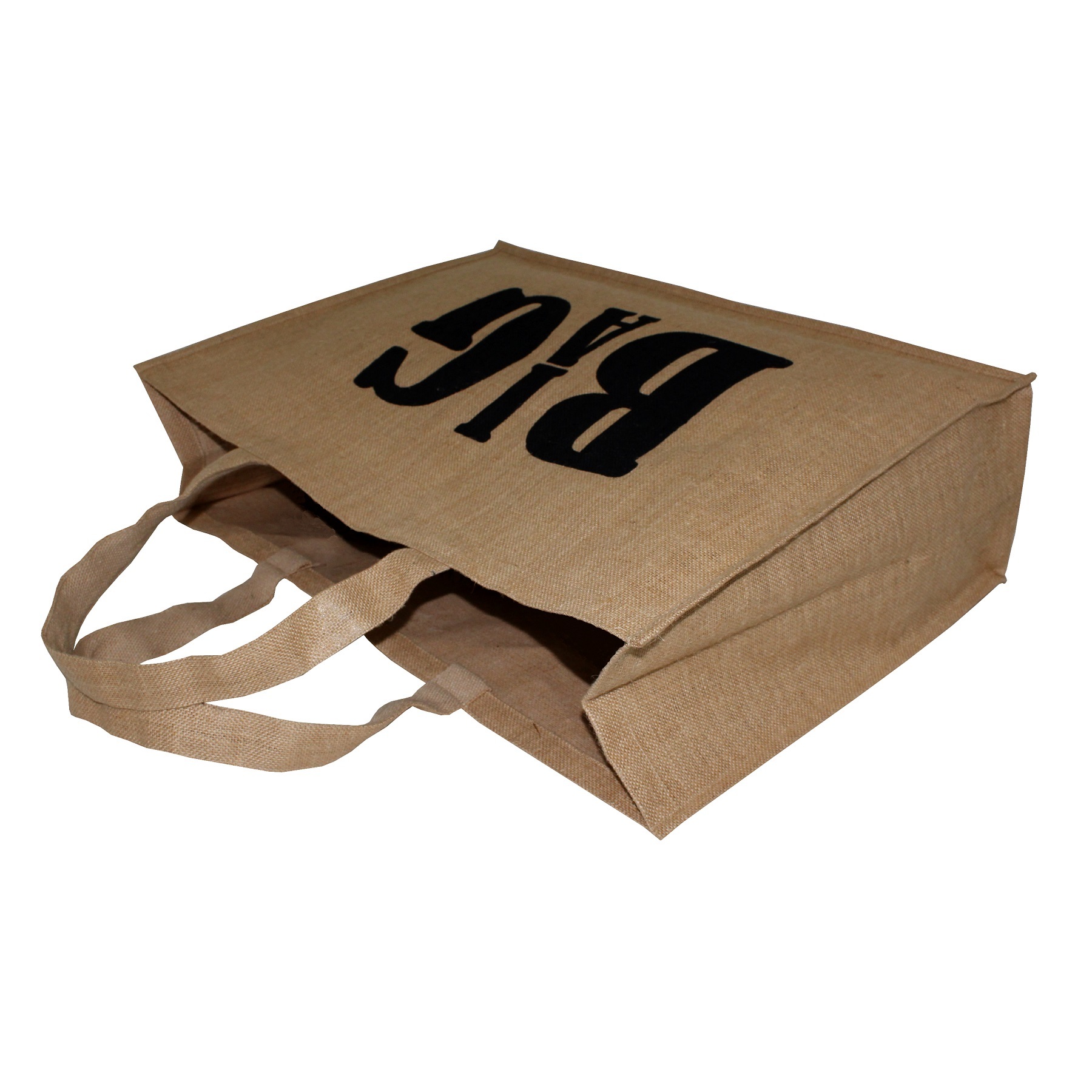 PP Laminated Jute Shopping Bag With Cotton Web Handle