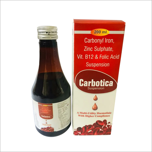 Carbonyl Iron Zinc Sulphate Vitamin B12 And Folic Acid Suspension