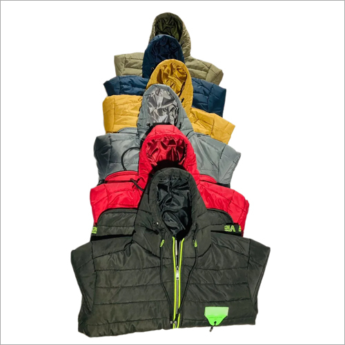 Mens Hooded Sleeve Self Jacket