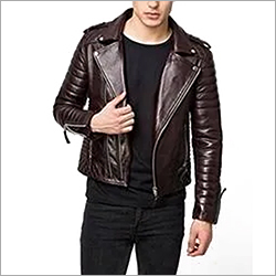 Mens Leather Winter Jacket