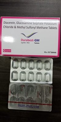 Diacerein, Glucosamine Sulphate & Methyl sulfonyl methane Tablets