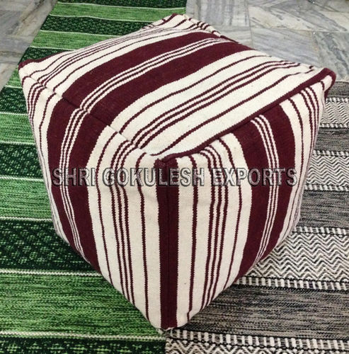 Customized Best Quality Designer Cotton Poufs And Stools Ottomans