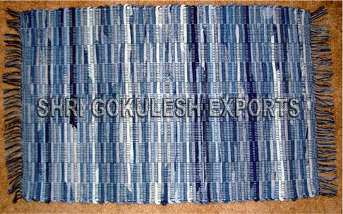 Wholesale Cotton Denim Carpets For Home Decoration Back Material: Woven Back