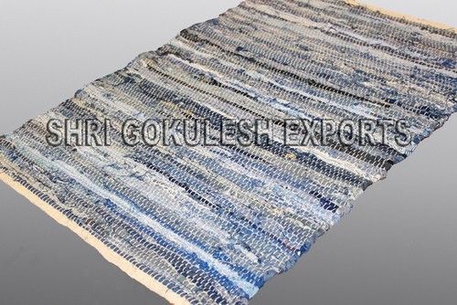 100% Cotton Handmade Denim Runner Carpets