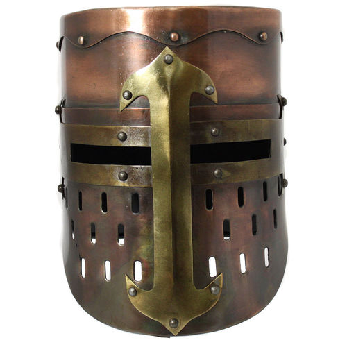 Medieval Knight Armor Helmet ~ Copper Antique MEDIEVAL AGE ARMOR HELMET ~ Collectible Gift
