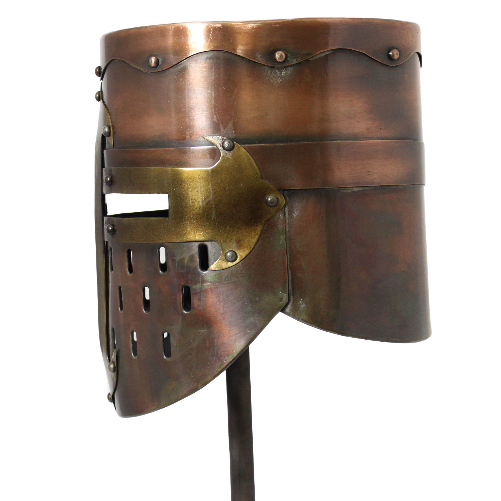 Medieval Knight Armor Helmet ~ Copper Antique MEDIEVAL AGE ARMOR HELMET ~ Collectible Gift