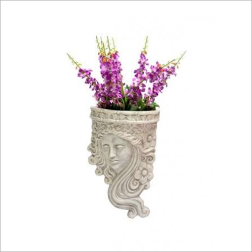 FRP White Lady Face Wall Decor Planter By INDU APPLIANCES CORPORATION OF INDIA