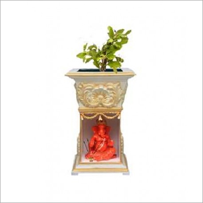 FRP Divine Tulsi Pot With Ganesh Showpiece