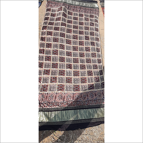Washable Ajrakh Handprinted Checks Dupatta