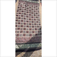 Ajrakh Handprinted Checks Dupatta
