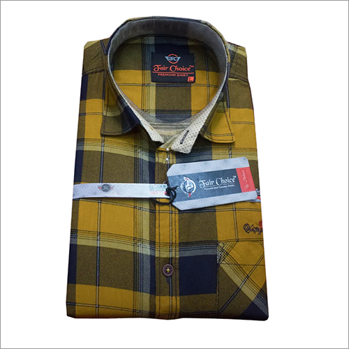 Yellow And Blue Check Shirt