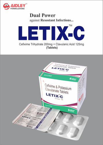 Cefixime Trihydrate  200mg  + Clavulanic Acid 125mg Tablets