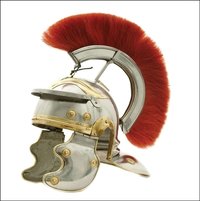 Medieval Armor Helmet~ ROMAN GUARD CENTURION HELMET WITH RED PLUME.