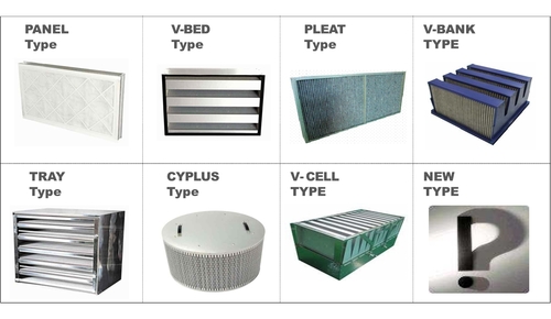 Filter PANEL V-BED PLEAT V-BANK TRAY type